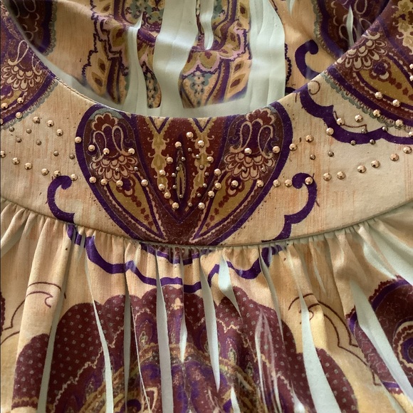 APT 9 beach cover or summer dress stretchy with beading earth-tones. Siz… - Picture 8 of 13